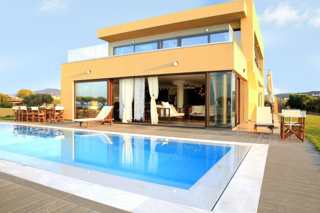 Kimona Villa Seafront Swimming Pool Jacuzzi 6 Bedrooms 21 Pax Kouvohori Villas Crete Kokkini Hani Extérieur photo